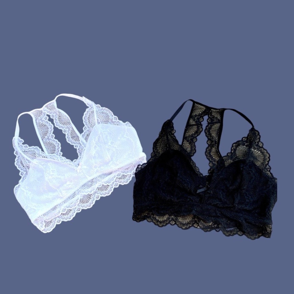 Jenni by Jennifer Moore Black and White Lace Bras. -Size XL